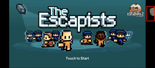 the escapists home screen