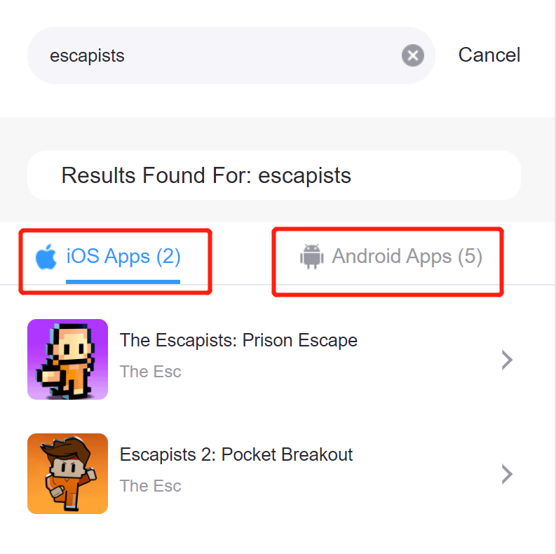 Escapists in Panda Helper