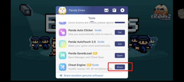 show cheat engine