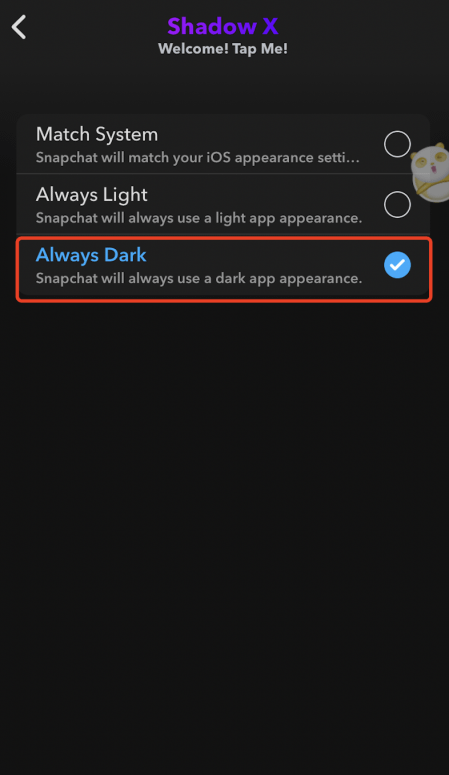 dark mode