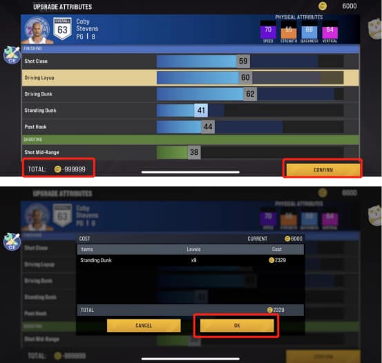 confirm the adjustment